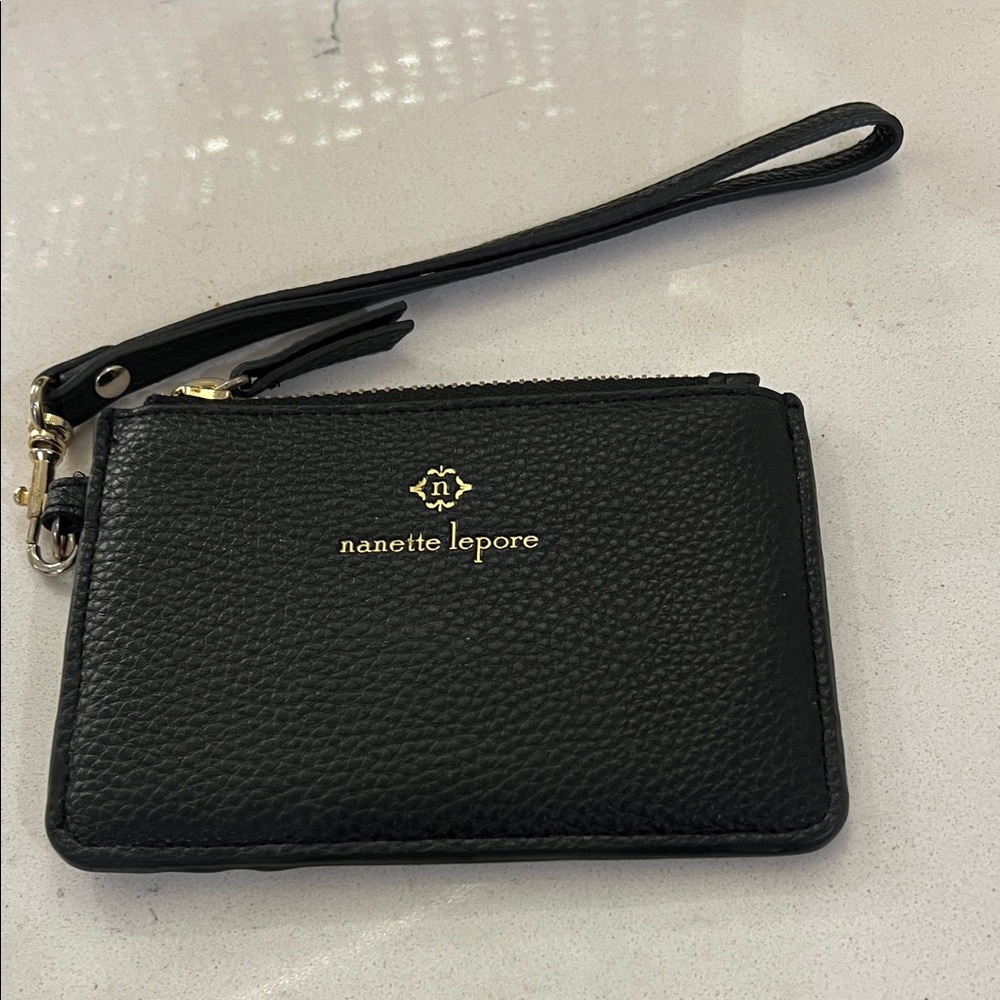 Nanette Lepore Black Textured Wristlet